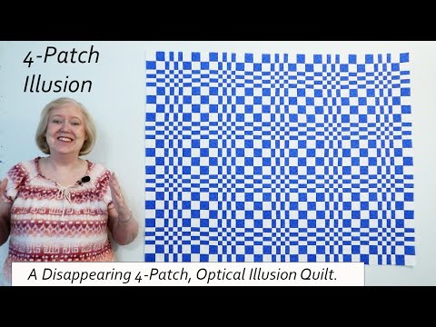 Optical Illusion Quilt is super easy because it is a disappearing 4-Patch.