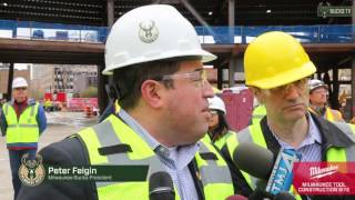 First roof truss installed at Milwaukee Bucks new Wisconsin ESC arena