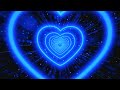 Beautiful💙Heart Tunnel | Heart Background | Neon Lights Love Heart Tunnel💙Blue Heart Background