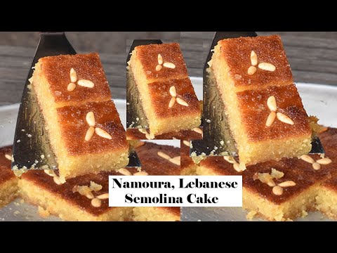 Namoura, Authentic Lebanese Semolina Cake, Just Like the pastry Shop Variety|Hadias Lebanese Cuisine