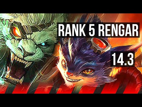 RENGAR vs RUMBLE (TOP) | Rank 5 Rengar, 500+ games | KR Challenger | 14.3