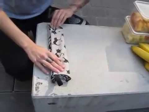 Jak složit tašku do kabelky motiv kočky