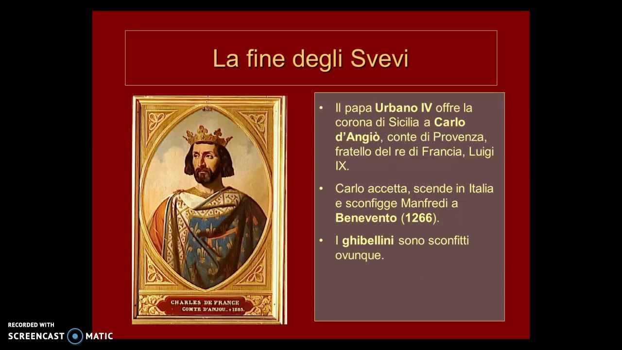 Il meridione d'Italia dopo Federico II