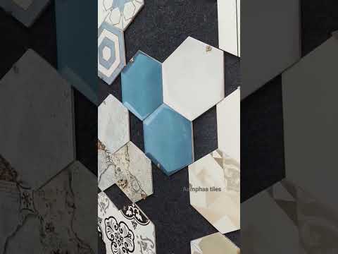 Aamphaa ceramic mosaic hexagon shaped tiles, thickness: 8 - ...