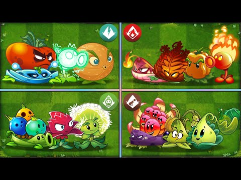 Random 4 Team Plants + Vine Battlez - Who Will Win? - PvZ 2 Team Plants vs Team Plants