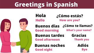Learn how to Greet  people in Spanish. Greetings in Spanish. Learn Spanish in 3 minutes.