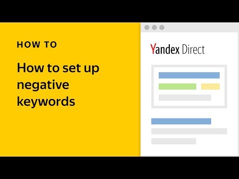 How to set up negative keywords