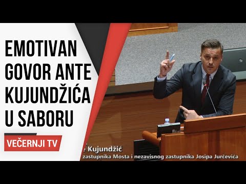 Emotivan govor Ante Kujundžića u Saboru