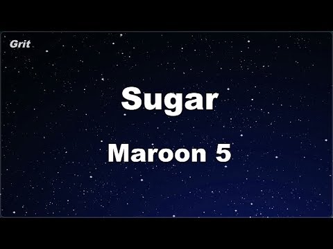 Karaoke♬ Sugar - Maroon5 【No Guide Melody】 Instrumental