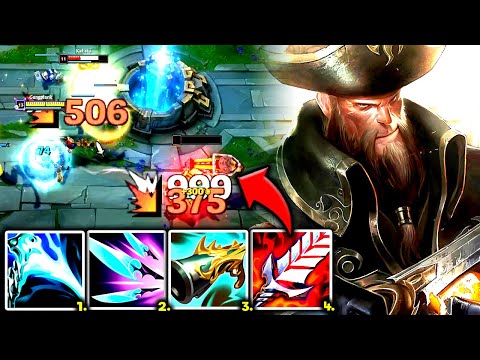 GANGPLANK TOP ONE BARREL = 2000+ DAMAGE! (HOW IS THIS FAIR?) - S13 Gangplank TOP Gameplay Guide