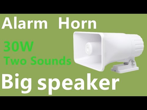 Listen!  Big speaker, So loud, 30W two Sounds Alarm Horn Alarm Siren test