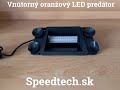 Vnútorný oranžový LED predátor 12V / 24V - 18x 1,5W LED / ECE R65 - Video Youtube