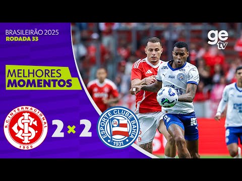 Gols e lances de Internacional x Bahia