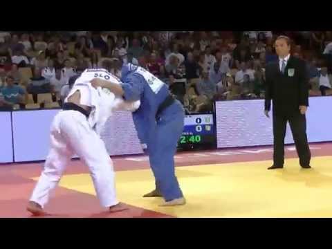 Slovenian judoka Andraz Jereb in action