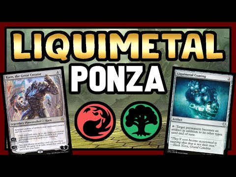 💥 LIQUIMETAL PONZA 💥 Karn Land Destruction 【 MTG Modern Gameplay 】