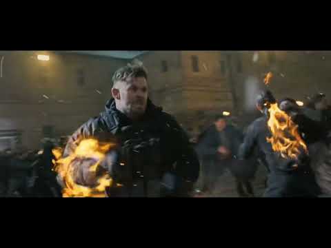 molotov cocktail scene by Chris Hemsworth, Extraction 2, badass scene💪💪