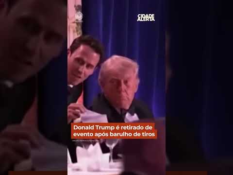 Presidente Donald Trump é retirado de jantar após barulho de tiros no evento #CidadeAlerta #shorts