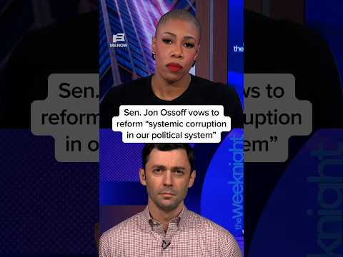 Sen. Jon Ossoff vows to reform 'systemic corruption in our political system'