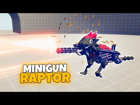 MINIGUN RAPTOR 1 vs 1 EVERY UNIT | TABS Modded Gameplay
