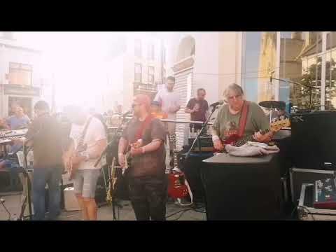 Rusty Jacks playing at the Rory Gallagher international festival Ballyshannon 2023 .