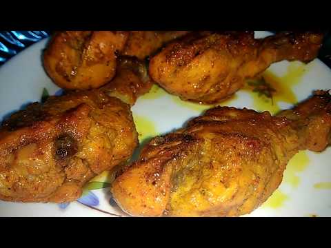 Chicken Leg Tikka | BBQ Chicken Tikka Recipe In Marathi | Pan fried Chicken Video