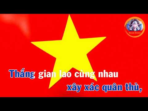 Quốc ca ( Tiến quân ca) Karaoke - beat chuẩn