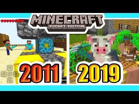 Minecraft PE Evolution Versions 2011 to 2019 (Pocket Edition)