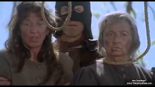 Salem witch trials hanging in public scene