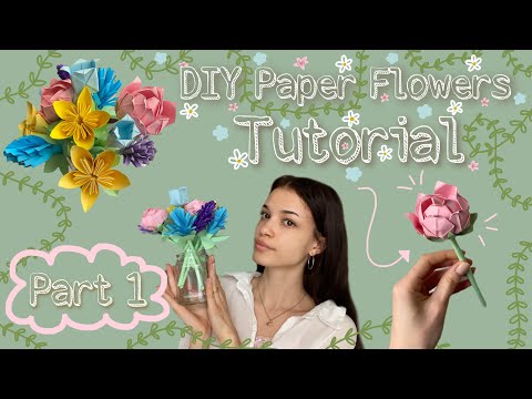Diy Paper Flower Bouquet Tutorial 💐 | Part 1