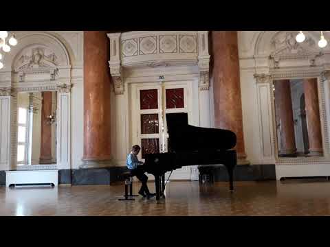 International Piano Competition, Slovenia. Chopin polonaise G-moll. Isac (9 y/o).