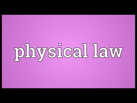 Physical law Meaning