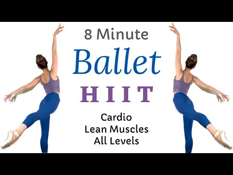 8 MIN BALLET HIIT | Cardio Workout For Lean Muscles | ALL LEVELS