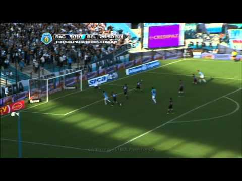 Las atajadas y el gol de Saja. Racing 1 Belgrano 0. Fecha 9. Fútbol Para Todos