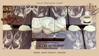 Making 🤎 VANILLA HAZELNUT COFFEE ☕️ CP Soap w/ Organic Coffee & Heavy Cream | Ellen Ruth Soap