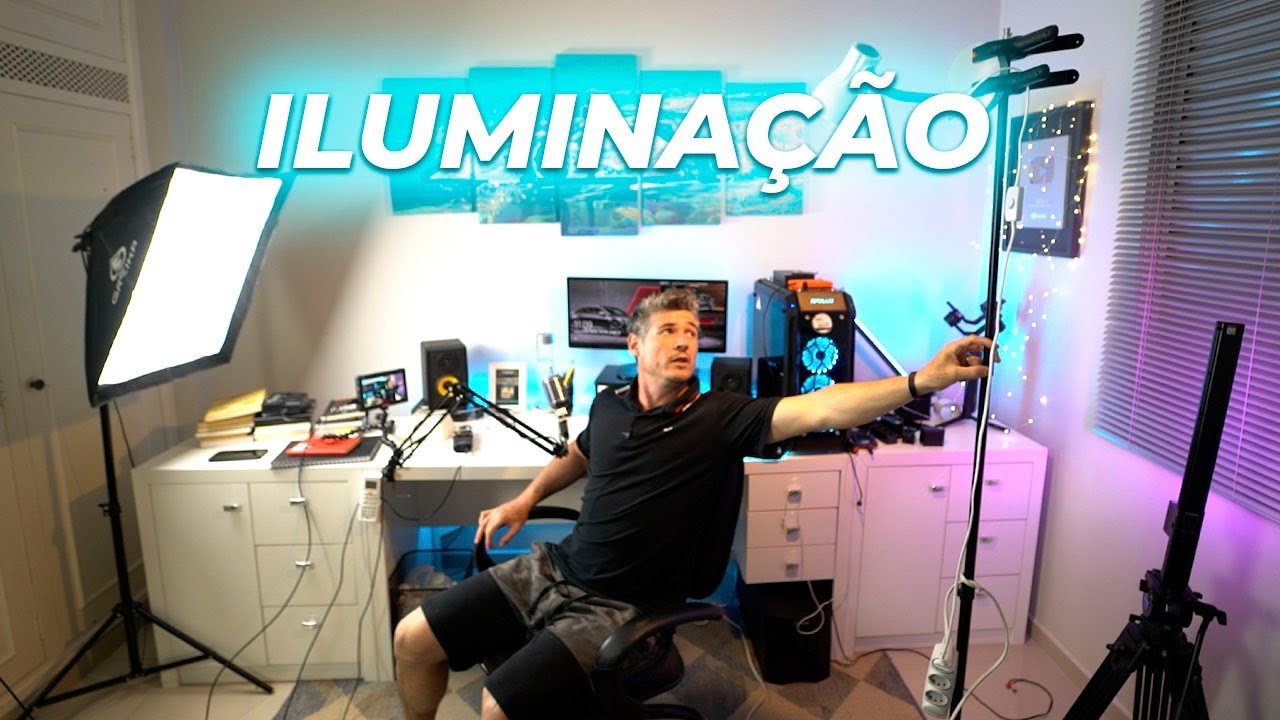 COMO FAÇO A ILUMINAÇÃO DOS VÍDEOS DO YOUTUBE - (DICA PARA VIDEOMAKERS INICIANTES) #Bastidores