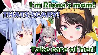 Subaru calling herself Riona's mom freaked out Pekora [hololive/ENG Subs]