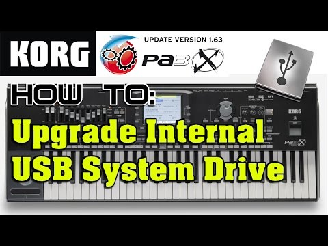 KORG Pa3X Keyboard Internal System USB Drive Upgrade