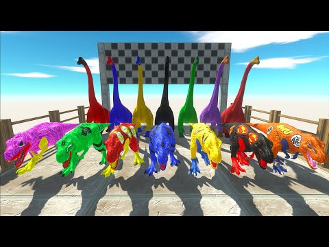 T-rex Superhero Vs Brachiosaurus Jurassic World Evolution Dc Comics Dinosaurs Race Champions