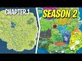 Evolution Of Fortnite MAP Chapter 1 To Chapter 2 Season 2 Leaked