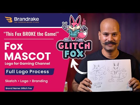 Glitch Fox – Stunning Mascot Design Process for Gaming Channel Thumbnail