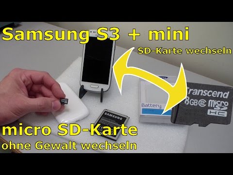 Samsung S3 + mini - microSD Karte ein- und ausbauen - Akku wechseln Video