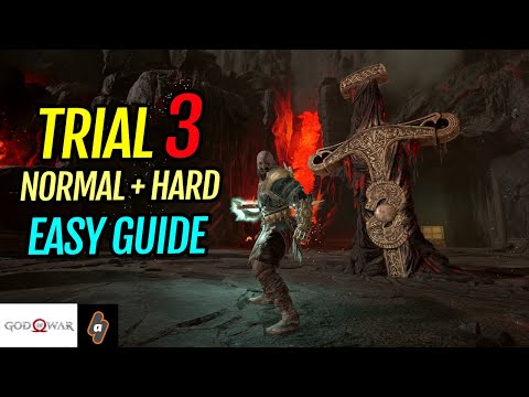 EASY Step by Step Guide Trial 3: Normal + Hard - Muspelheim Trials Walkthrough | God of War