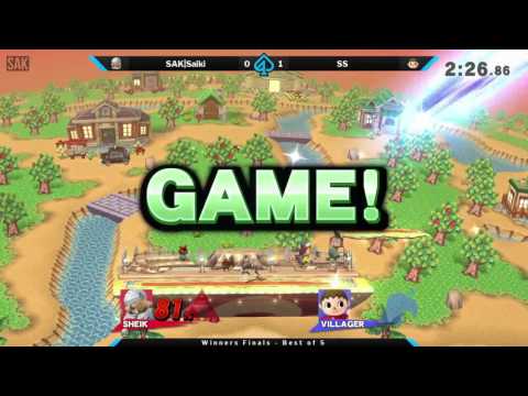 Gambit: Street Fight Winners Finals - SAK|Saiki (Sheik) vs SS (Villager/Cloud)