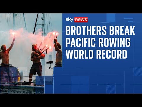 Scottish brothers smash world record for Pacific row