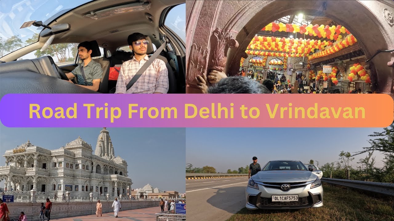 First Road Trip in Toyota Glanza  | Prem Mandir | Banke Bihari Mandir