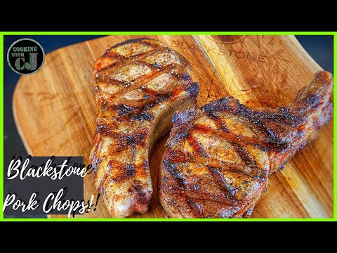 BLACKSTONE GRIDDLE DOUBLE CUT PORK CHOPS! | Sear 'N Sizzle by GrillGrates!