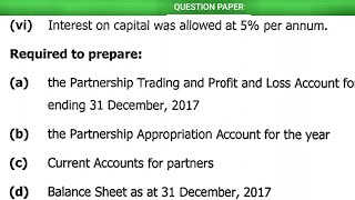 P/Accounts_Partnership Trading and Profit and Loss_Appropriation_Current Accounts_Balance Sheet
