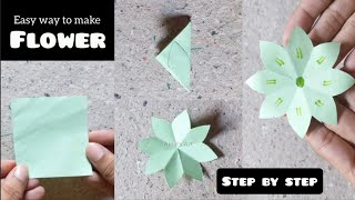 How to make flower in 2 minutes | Easy way to make flower | flower tutorial | step by step #foryou