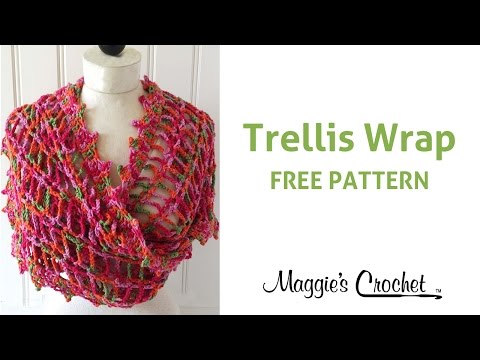 Trellis Wrap Free Crochet Pattern - Right Handed