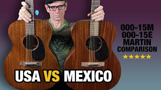 Video thumbnail for Martin USA vs Mexico (000-15M vs 000-15E) by Acoustic Letter